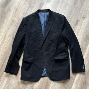 Men's Dark Blue Corduroy Blazer